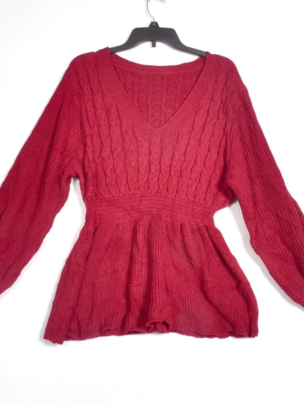 Women's V Neck Sweater REd SIze XXL Plus